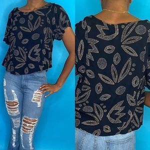 Ann Taylor Tribal print top sz XS